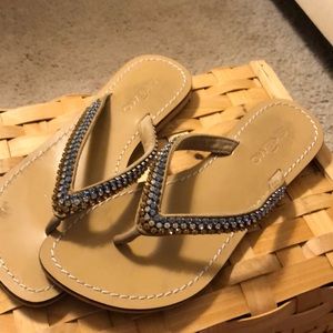 Rhinestone Skemo flip flop sandals